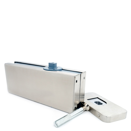 CA-883-SSS Фитинг с доводчиком и ответной планкой в пол, Хром Матовый