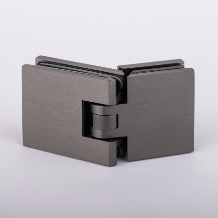 Петля стекло-стекло с  крышками, графит матовый, латунь H1203-GFM/brass Петля стекло-стекло с  крышками, графит матовый, латунь H1203-GFM/brass
