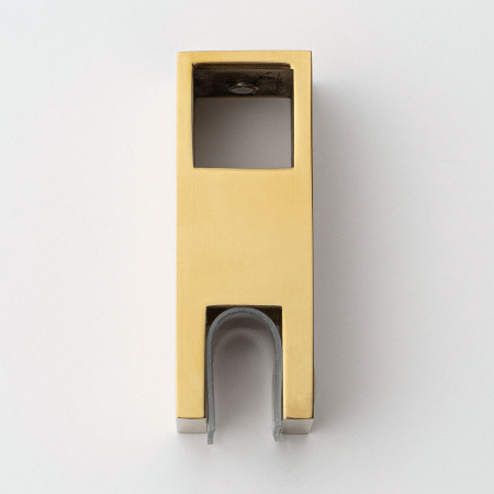 Крепление штанги 15х15 к стеклу (верхнее сквозное) золото глянцевое S10-1502GD