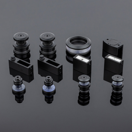 RS02-400BLK/SUS304 Комплект раздвижной системы для стеклянных душевых кабин, черный матовый, SUS304