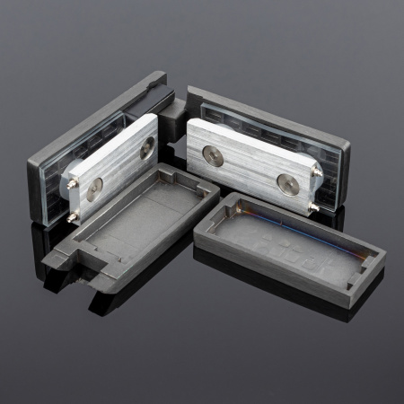 P03-105GRF/sus304 Петля стекло-стекло 180°, графит матовый, sus304 P03-105GRF/sus304 Петля стекло-стекло 180°, графит матовый, sus304