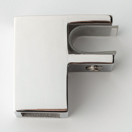 Крепление штанги 15х15 к стеклу Хром глянцевый S10-1505PC