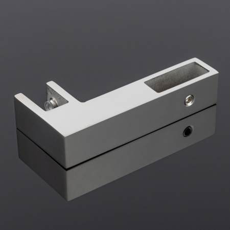 S02-502CR/sus304 Держатель стекла Г-образный сквозной 30х10, хром, sus304