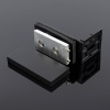 K02-204BLK/sus304 Коннектор стена-стекло 90˚ с пластиной, черный матовый, sus304