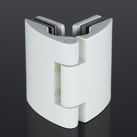 P03-102WG/brass Петля стекло-стекло 180°/135°, белый глянец, латунь P03-102WG/brass Петля стекло-стекло 180°/135°, белый глянец, латунь