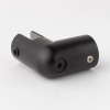 D02-509BLK/brass Держатель стекла ф19 торцевой 90°, черный матовый, латунь