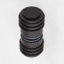 Кноб с резиновым торцом матовый черный R10-K03BL