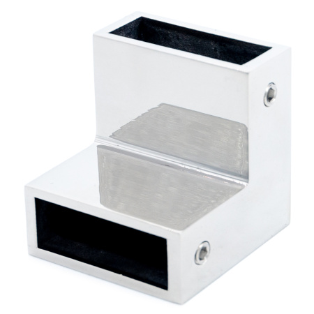 CK-104D30-PC Коннектор трек-трек 90° прямоугольный,  30*10, Хром глянцевый