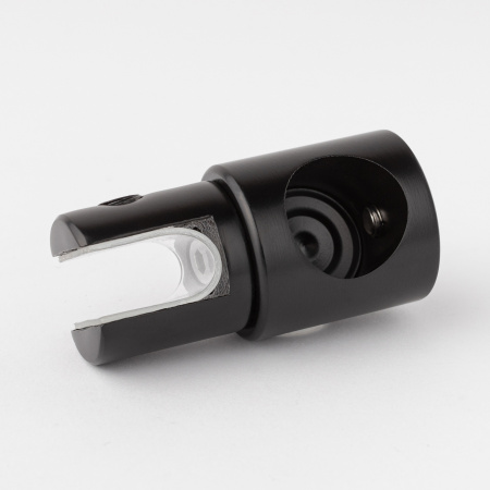 D02-508BLK/brass Держатель стекла ф19, черный матовый, латунь