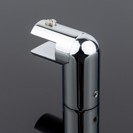 D02-509CR/brass Держатель стекла ф19 торцевой 90°, хром, латунь