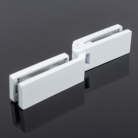 P03-104WM/sus304 Петля стекло-стекло 135˚, белый матовый, sus304