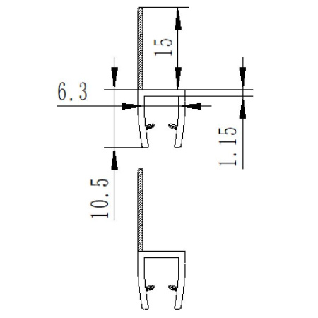 Уплотнительный ПВХ профиль для стекла 6мм PVC14-H622CL