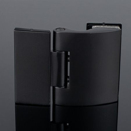 P03-103BLK/brass Петля стена-стекло 90°, черный матовый, латунь P03-103BLK/brass Петля стена-стекло 90°, черный матовый, латунь