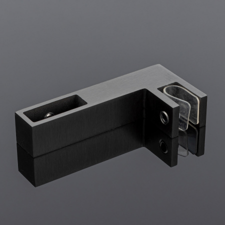 S02-502GFM/sus304 Держатель стекла Г-образный сквозной 30х10, графит матовый, sus304