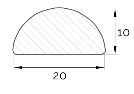 PA04-601GRF Порог для душевой акриловый графит L=1000 мм 20*10