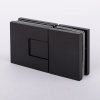 Петля стекло-стекло с  крышками, черный матовый, латунь H5403-BLK/brass