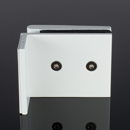 K03-200WG/brass Коннектор, стекло-стена 90°, белый глянец, латунь