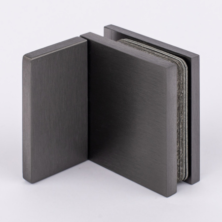 Коннекторстена-стекло с  крышкой 90°, графит матовый, латунь H41-GFM/brass