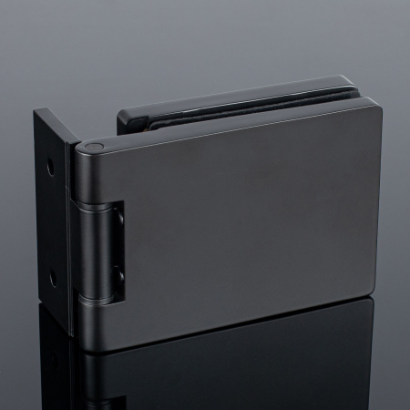 P03-101BLK/brass Петля стена-стекло с защелкивающейся крышкой 90°, черный матовый, латунь P03-101BLK/brass Петля стена-стекло с защелкивающейся крышкой 90°, черный матовый, латунь