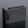 P03-101BLK/brass Петля стена-стекло с защелкивающейся крышкой 90°, черный матовый, латунь