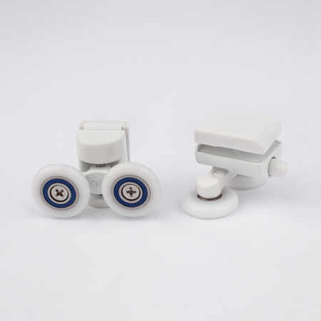 Ролики для дверей душевой кабины белый, 4 шт, 2 верхних, 2 нижних