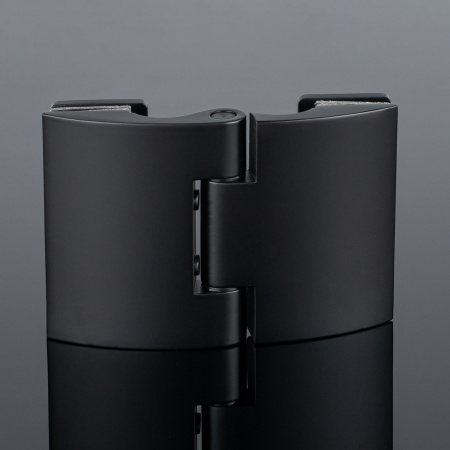 P03-102BLK/brass Петля стекло-стекло 180°/135°, черный матовый, латунь P03-102BLK/brass Петля стекло-стекло 180°/135°, черный матовый, латунь