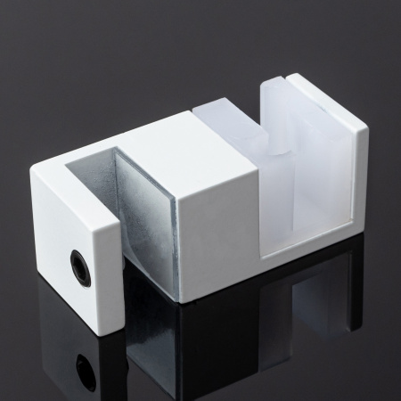 N02-402WM/sus304 Нижняя направляющая двойная, белый матовый,sus304