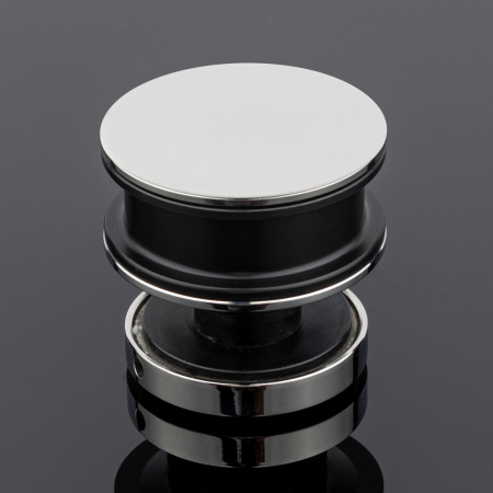 R02-401СR/SUS304 Ролик с креплением к стеклу, хром, SUS304