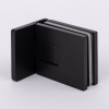 Петля стена-стекло с крышкой 90°,черный матовый, латунь H54-BLK/brass