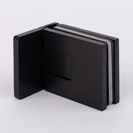 Петля стена-стекло с крышкой 90°,черный матовый, латунь H54-BLK/brass Петля стена-стекло с крышкой 90°,черный матовый, латунь H54-BLK/brass