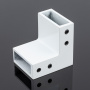 S02-504WM/sus304 Соединитель трубы 30х10 угловой 90°, белый матовый, sus304