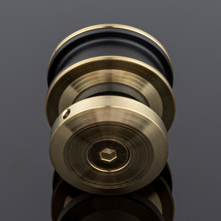 R02-401BGD/SUS304 Ролик с креплением к стеклу, брашированное золото, SUS304