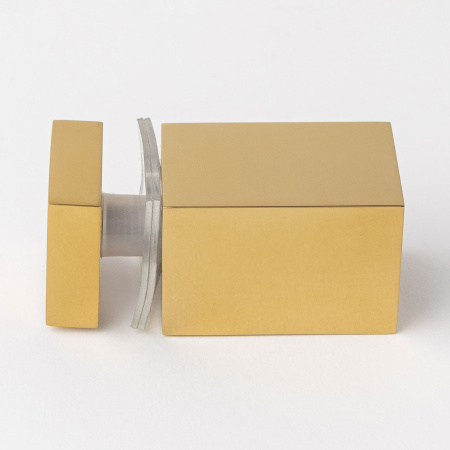 Сквозное крепление штанги 15х15 к стеклу золото глянцевое S10-1507GD