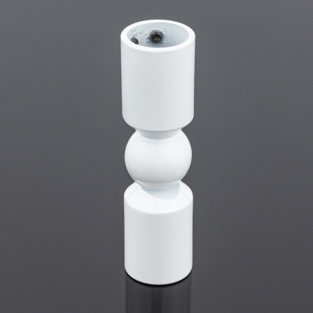 S02-511WM/sus304 Соединитель трубы ф19 90°-180°, белый матовый, sus304