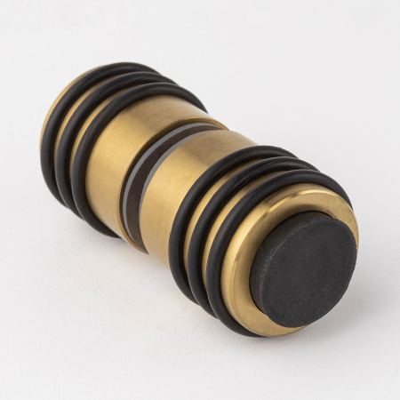 Кноб с резиновым торцом Брашированное золото R10-K03GDB