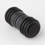 Кноб с резиновым торцом матовый черный R10-K03BL