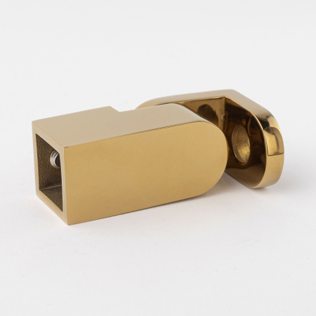 Регулируемый держатель штанги 15х15 к стене  глянцевое золото S10-15R03GD