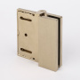 Петля стена-стекло с  крышкой 90°, брашированное золото, латунь H79-BGD/brass