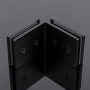 K03-201BLK/brass Коннектор стекло-стекло 90°, черный матовый, латунь