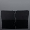 P03-100BLK/brass Петля стекло-стекло с защелкивающимися крышками, черный матовый, латунь