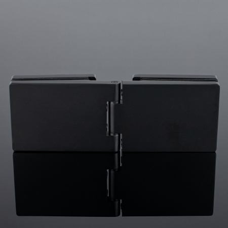 P03-100BLK/brass Петля стекло-стекло с защелкивающимися крышками, черный матовый, латунь P03-100BLK/brass Петля стекло-стекло с защелкивающимися крышками, черный матовый, латунь