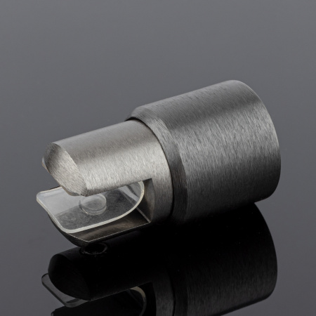 D02-508GFM/brass Держатель стекла ф19, графит матовый, латунь