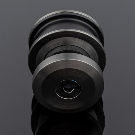 R02-401GFM/SUS304 Ролик с креплением к стеклу, графит матовый, SUS304