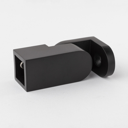 Регулируемый держатель штанги 15х15 к стене матовый черный S10-15R03BL