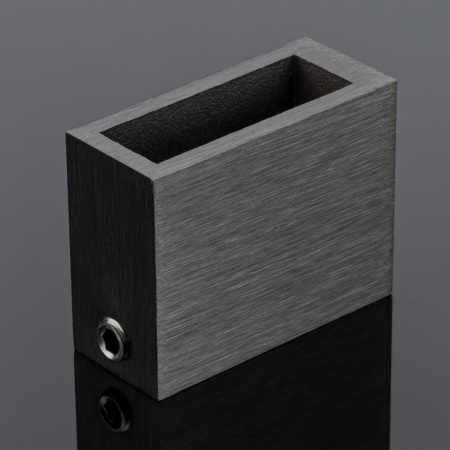 S02-500GFM/sus304 Соединитель труба стена-стекло 30*10, графит матовый, sus304