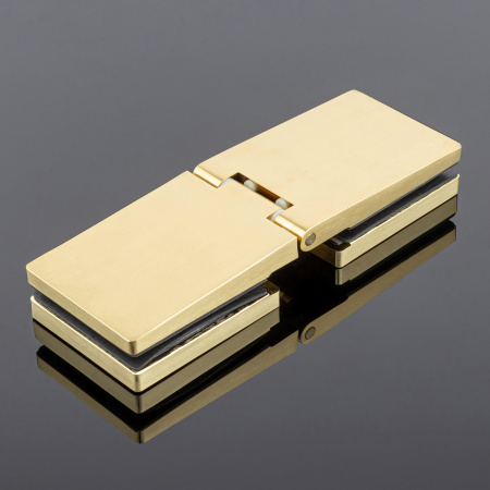 P03-100BGD/brass Петля стекло-стекло с защелкивающимися крышками, брашированное золото, латунь P03-100BGD/brass Петля стекло-стекло с защелкивающимися крышками, брашированное золото, латунь
