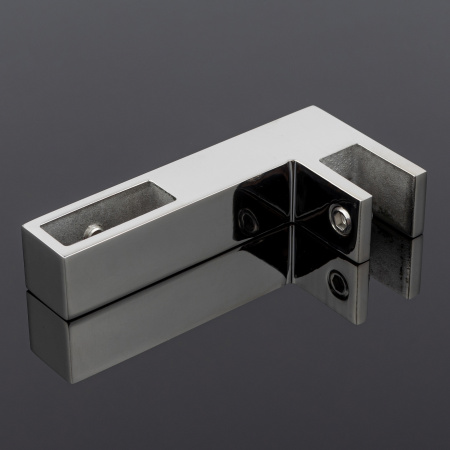 S02-502CR/sus304 Держатель стекла Г-образный сквозной 30х10, хром, sus304