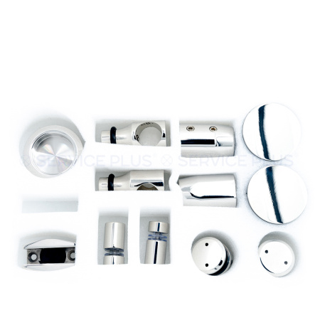 AK-006-PC Комплект фурнитуры для раздвижной системы, SUS304, Хром глянцевый
