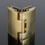P03-102BGD/brass Петля стекло-стекло 180°/135°, брашированное золото, латунь