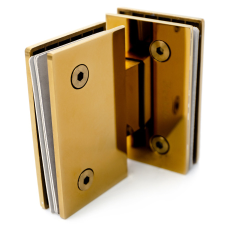 CL-104S-PG Петля крепление стекло-стекло 180°, Золото